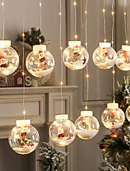 cheap -LED Christmas Decoration Holiday Light 3.5M Warm White With Wishing Ball Festoon Curtain Fairy String Light For Home Room Shop Window Decor Xmas Lighting AC220V 230V 240V  EU Plug