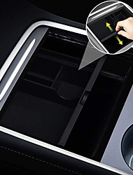 cheap -Center Console Organizer Tray Fit for 2021 Tesla Model 3/Y Armrest Storage Box Cubby Drawer Container 2021 Tesla Model 3 Model Y Accessories Interior Parts ABS/Original Felt Texture/Silica Gel)