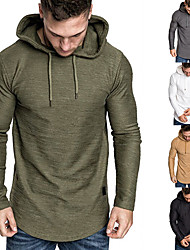 cheap -mens hoodies pullover - long sleeve casual hoodie for men - lightweight thin hooded sweater t shirt gray