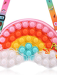 cheap -Pop Fidget Toys Shoulder Bag- Rainbow Pop Fidgets Bag Purse for Girls- Relief Stress Sensory Fidget Toys for Teenagers- Push Popper Crossbody Handbags Christmas Pop Birthday Party Gifts（20.5cm*11.5cm）