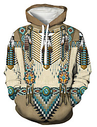 cheap -Inspired by American Indian American Indian Cosplay Costume Hoodie Terylene 3D Harajuku Graphic Kawaii Hoodie For Men&#039;s / Women&#039;s / Cartoon / Adults&#039; / #