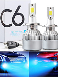 cheap -2pcs C6 H1 H3 Led Headlight Bulbs LED Headlight Bulbs Conversion Kit All In One H7 LED Car Lights H4 880 H11 HB3 9005 HB4 9006 H13 6000K 9-30V White Headlight Auto Headlamps