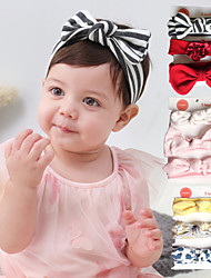 cheap -3Pcs/Set Floral Bows Baby Headband Newborn Girl Dot Bowknot Headbands Soft Cotton Kids Hair Band Hair Accessories Infant Turban