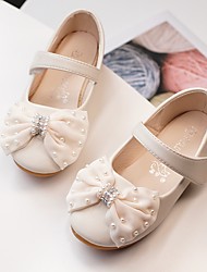 cheap -Girls&#039; Flats Flower Girl Shoes Microfiber Dress Shoes Little Kids(4-7ys) Pink Ivory Fall Spring