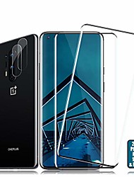 cheap -OnePlus 8 Screen Protector + Camera Lens Protectors By , [2 + 2 Pack] HD Clarity Premium Tempered Glass, Fingerprint Unlock, 3D Curved Accuracy Case Friendly Film