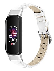 cheap -1 pcs Smart Watch Band for Fitbit Luxe Fitbit Luxe Quilted PU Leather Smartwatch Strap Classic Clasp Sport Band Leather Loop Replacement  Wristband