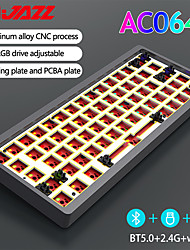 cheap -AJAZZ AC064 DIY Bluetooth Mechanical Keyboard CNC Process 64 Key RGB Backlit Game Keyboard Custom Switch for Gamer PC Laptop