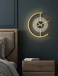 cheap -1-Light 41cm Wall Light LED Novelty Clock Design Indoor Wall Lights Nordic Style Living Room Bedroom Bedside Lamp 110-120V 220-240V