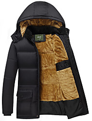 cheap -men&#039;s fleece jacket winter puffer padded jacket thicken military tactical jackets warm jackets detachable hooded windbreaker coats top parka fleece lining multi pockets casual outerwear