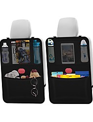 cheap -Smart eLf Backseat Car Organizer with iPad Holder  8 Storage Pockets Back Seat Protectors Kick Mats for Child Baby Kids Premium Fabric with Sag Proof Waterproof Stain Resistant and Easy Clean 2 PACK