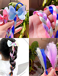 cheap -Colored Hair Extensions for Girls 40cm  Children&#039;s Color Wig Braid Braided Hair Color Rope Girl Baby Little Girl Princess Twist Braided Hair Accessories Headdress Hair Ring