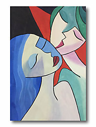 cheap -Oil Painting Handmade Hand Painted Wall Art Abstract People Figure Lover Home Decoration Decor Stretched Frame Ready to Hang
