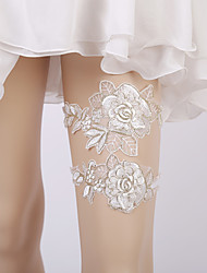 cheap -Satin Flower Style Wedding Garter With Floral Garters Wedding