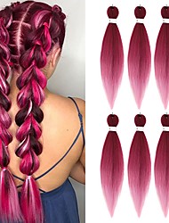 cheap -Pre-Stretched Colorful Ombre Braids Hair Extensions 26 inch 6 packs Synthetic Crochet Braids Hot Water Setting and Easy to Braid 26inch 6packs