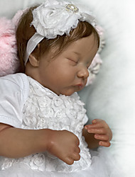 cheap -17 inch Reborn Doll Baby &amp; Toddler Toy Reborn Baby Doll Saskia lifelike Hand Made Simulation Hand Applied Eyelashes Floppy Head Cloth Silicone Vinyl with Clothes and Accessories for Girls&#039; Birthday