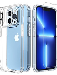 cheap -Phone Case For Apple Back Cover iPhone 13 12 Pro Max 11 SE 2020 X XR XS Max 8 7 6 Dustproof Clear Transparent Tempered Glass