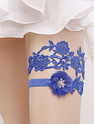 cheap -Satin Flower Style Wedding Garter With Sequin Garters Wedding