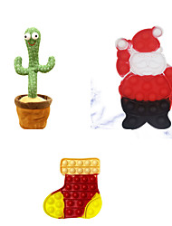 cheap -3 PCS Christmas Gifts Dancing Cactus Electron Plush Toy Soft Plush Doll Babies Cactus That Can Sing And Dance Voice Interactive Bled