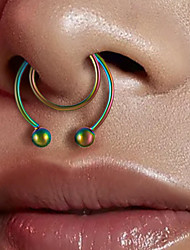 cheap -Men&#039;s / Women&#039;s Body Jewelry 1.8 cm Nose Ring / Nose Stud / Nose Piercing Rose Gold / Black / Silver U Shaped Stylish / Simple / Unique Design Alloy Costume Jewelry For Party / Street / Daily Summer