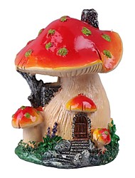 cheap -Fairy Garden Mushroom House Miniature Mushroom House Statues Accessories Resin Sculpture Crafts