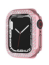 cheap -Shining Protective Case Compatible with Apple Watch Series 7Bling Cover, Diamond Screen Protector for Apple Watch, Full Face Cover Case Accessories for iWatch Series 7 (Rose Gold,45mm)