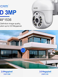 cheap -ESCAM WNK710 motion detection WIFI connection 3MP two-way voice smart dual-light source night vision H.265 camera