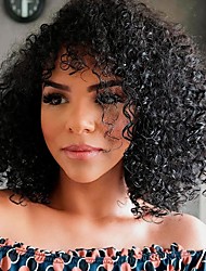 cheap -Remy Human Hair 360 Lace Wig Middle Part Style Brazilian Hair Kinky Curly Natural Wig 150% Density with Baby Hair &amp; Bleached Knots for Women