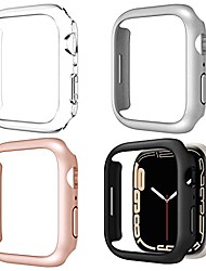 cheap -[4Pack]  for Apple Watch Bumper Case 41mm Series 7 Accessories [No Screen Protector], iWatch Protective Hard PC Cover Shock Absorption Frame for Women Man (41 mm, Clear/Silver/Rose Gold/Black)
