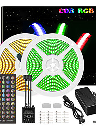 cheap -COB LED Music Strip Lights Kit 2.5M 5M 10M RGB Timing Perfect Linear Color Changing Lamp with IR40 Key Controller DC24V Adapter for Bedroom Home TV Back Light DIY Decor
