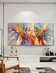 cheap -Oil Painting 100% Handmade Hand Painted Wall Art On Canvas Abstract Modern Colorful Landscape Blooming Firework Home Decoration Decor Rolled Canvas No Frame Unstretched