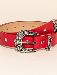 cheap -Women&#039;s Waist Belt Holiday Selfie Red Belt Pure Color / Fall / Winter / Spring / Summer