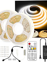 cheap -Cob Dual LED Strip Light 2.5M 5M 10M Light Source 2700-6500K LED Strip Lamp RF16 Key CCT Timing Dimming Controller with 24V Adapter Kit is Suitable for DIY Lighting of Cabinet Bedroom Kitchen TV Mirror