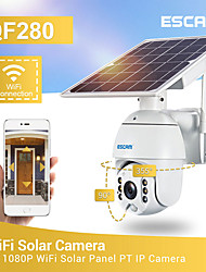 cheap -ESCAM QF280 1080P Cloud Storage PT WIFI Battery PIR Alarm IP Camera With Solar Panel Full Color Night Vision Two Way Audio IP66  Without battery