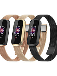 cheap -3 PCS Smart Watch Band for Fitbit Luxe Stainless Steel Smartwatch Strap Business Adjustable Magenitic Milanese Loop Replacement  Wristband