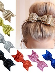 cheap -Baby Girls&#039; Active / Sweet Red Solid Colored Shiny Metallic Polyester Hair Accessories Blushing Pink / Black / Silver Kid onesize