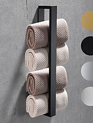 cheap -Towel Bar / Bathroom Shelf New Design / Self-adhesive / Creative Contemporary / Modern Stainless Steel / Low-carbon Steel / Metal 1pc - Bathroom Single / 1-Towel Bar Wall Mounted / Rectangle / Chrome