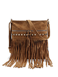 cheap -women&#039;s cross-body bags tassel handbags tide fashion velvet rivet bag wild shoulder bag
