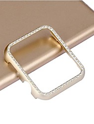 cheap -livetobuystore diamond case for compatible with apple watch band 4 3 2 iwatch band 42mm 38mm 4mm 40mm aluminum alloy frame protective cover watch accessories