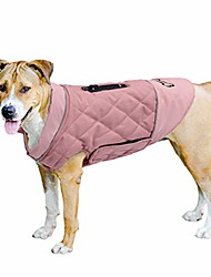 cheap -Reflective Dog Jacket Reversible Dog Coat Warm Padded Puffer Dog Vest Puppy Jacket Pink XL
