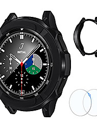 cheap -3 in 1 Accessories for Samsung Galaxy Watch 4 Classic 42mm, 1 tpu Armor Case Cover + 2 Tempered Glass Screen Protector Ring for Galaxy Watch 4 42mm