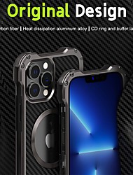 cheap -Phone Case For Apple Back Cover iPhone 13 12 Pro Max 11 Pro Max Mini Shockproof Dustproof Water Resistant Solid Colored Carbon Fiber