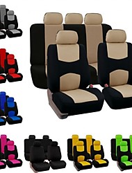 cheap -Car Seat Covers Full Set Front and Rear Split Bench Seat Protectors Easy Install with Two-Tone Accent Universal Fit Interior Accessories for5 Passenger Auto Truck Van SUV Side Airbag Compatible with S