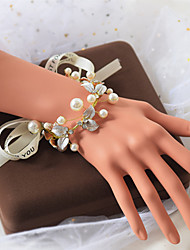 cheap -Wedding wrist flowers Wrist Corsages Wedding Beaded / Metal / Fabrics Wedding Flowers