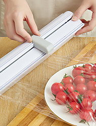 cheap -Cling Film Cutter Food Wrap Dispenser Sliding Knife Type Magnetic Wall-mounted Barbecue Tin Foil Cutting Box Home Kitchen Tool
