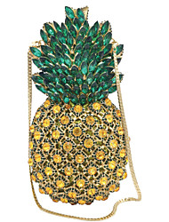 cheap -Women&#039;s Evening Bag Handbags Clutch Alloy Crystals Chain Rhinestone Party / Evening Date Gold Rainbow