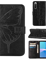 cheap -Embossed Butterfly Wallet Phone Case with Holder for Sony Xperia L4 Card Holder Shockproof Dustproof Graphic PU Leather