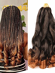 cheap -6 Pack Pre Stretched Bouncy Braiding Hair 22 Inch Loose Wavy Braiding Hair Pre Streched 75/Pack French Curls Synthetic Hair Extensions T30 22inch 6packs