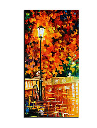 cheap -Oil Painting Handmade Hand Painted Wall Art Modern Abstract Autumn Night Landscape Home Decoration Decor Rolled Canvas No Frame Unstretched