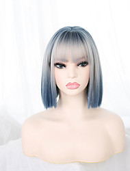 cheap -Wig Female Short Straight Hair European And American Natural Full Head Cover Model Gradient Wig Cover