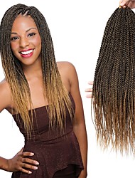 cheap -Senegalese Twist Crochet Hair Synthetic hair 4 Colors Avaliable for Women Low Temperature Fiber Synthetic Braiding Hair Extensions  22inch 4packs